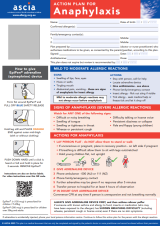Action plan for anaphylaxis