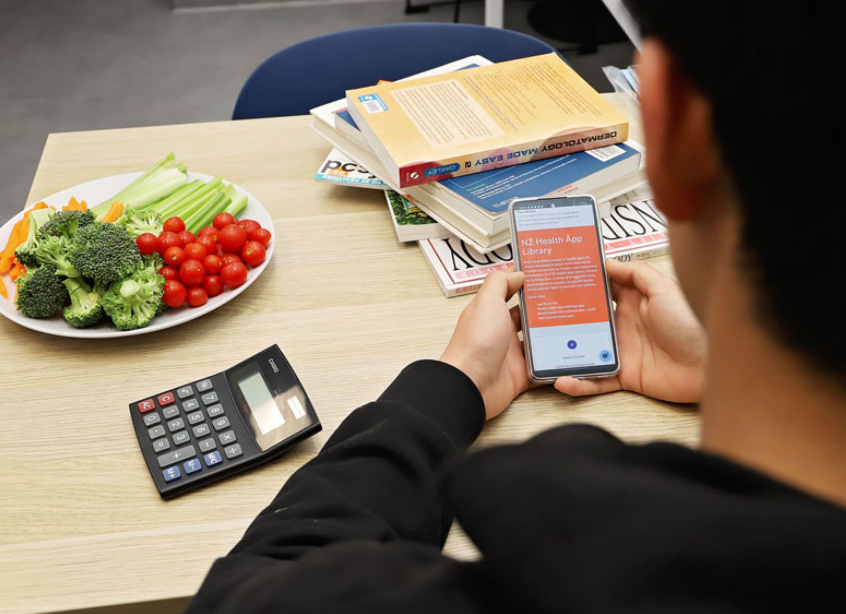 Close up of phone screen with app library HNCT